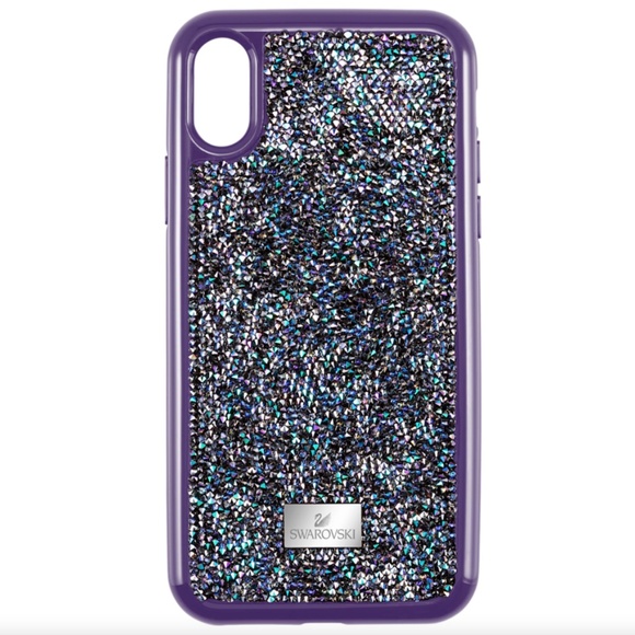 NIB New Swarovski 5478874 Glam Rock Smartphone Case Cover iPhone XR Purple Multi - Picture 9 of 10